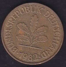 Almanya 5 Pfennig 1982 J