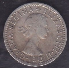 İngiltere 6 Pence 1954