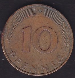 Almanya 10 Pfennig 1971 G