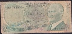 6.Emisyon 2.Tertip 10 Lira J80 288953 Temiz