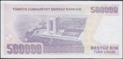7.Emisyon 4.Tertip 500000 Lira J52 178675 Çilaltı Bombe var