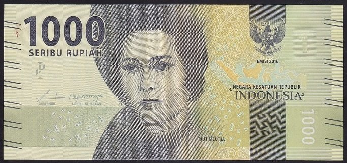 Endonezya 1000 Rupiah 2016 ÇİL AA Pick 154