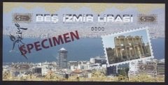 ÖZEL BASKI 5 İZMİR LİRASI - HOLOGRAMLI - EMNİYET ŞERİTLİ - SPECİMEN