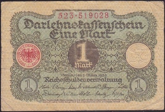 Almanya 1 Mark 1920 Çok Temiz