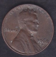 AMERİKA 1 CENT 1968D