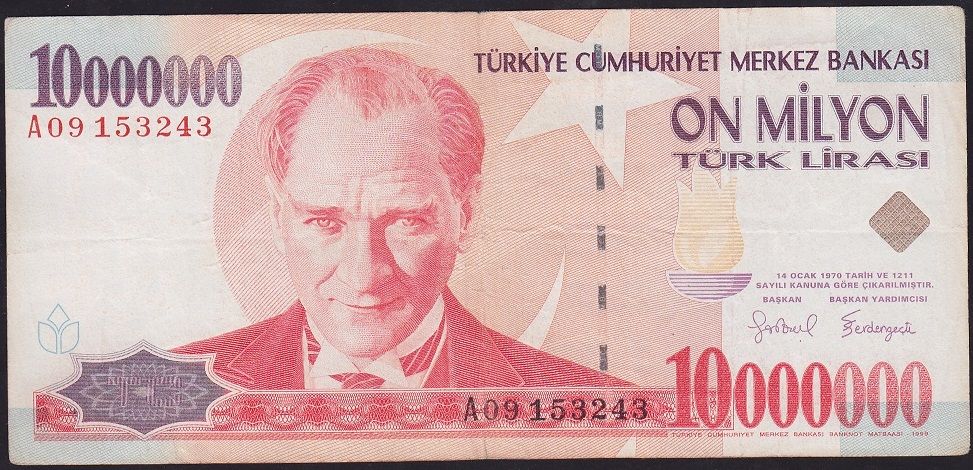7.Emisyon 10 000 000 Lira A09 153243