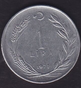 1971 Yılı 1 Lira Düz