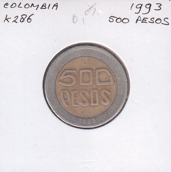Kolombiya 500 Pesos 1993