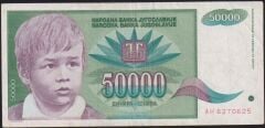 Yugoslavya 50000 Dinar 1992 Çok Temiz+