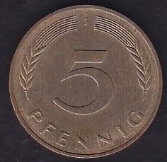 Almanya 5 Pfennig 1984 J
