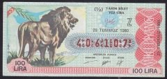 1980 29 TEMMUZ YARIM BİLET - Z SERİSİ