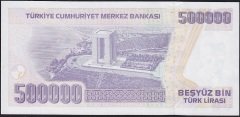 7.Emisyon 4.Tertip 500000 Lira L77 958001 Çil