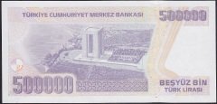 7.Emisyon 4.Tertip 500000 Lira J01 000693 Çilaltı Çil ( İlk Bin )