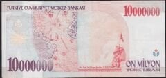 7.Emisyon 10.000.000 Lira D03 744696 Çok Temiz+