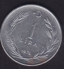 1976 Yılı 1 Lira Ters