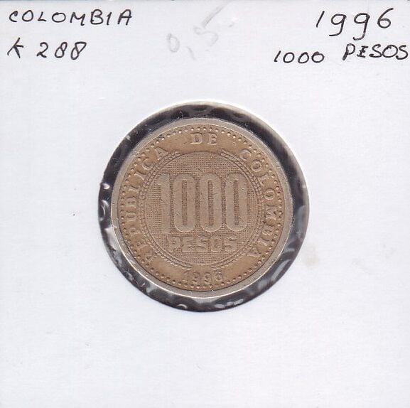 Kolombiya 1000 Pesos 1996