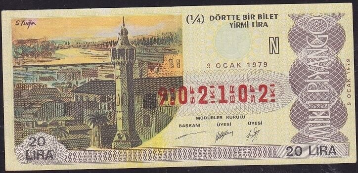 1979 9 Ocak Çeyrek Bilet - N Serisi