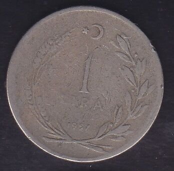 1957 Yılı 1 Lira
