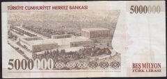 7.Emisyon 5000000 Lira K45 311583 Çok Temiz+