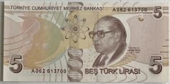 9.Emisyon 1.Tertip 5 Lira A062 613700 Çil