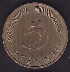 Almanya 5 Pfennig 1984 J