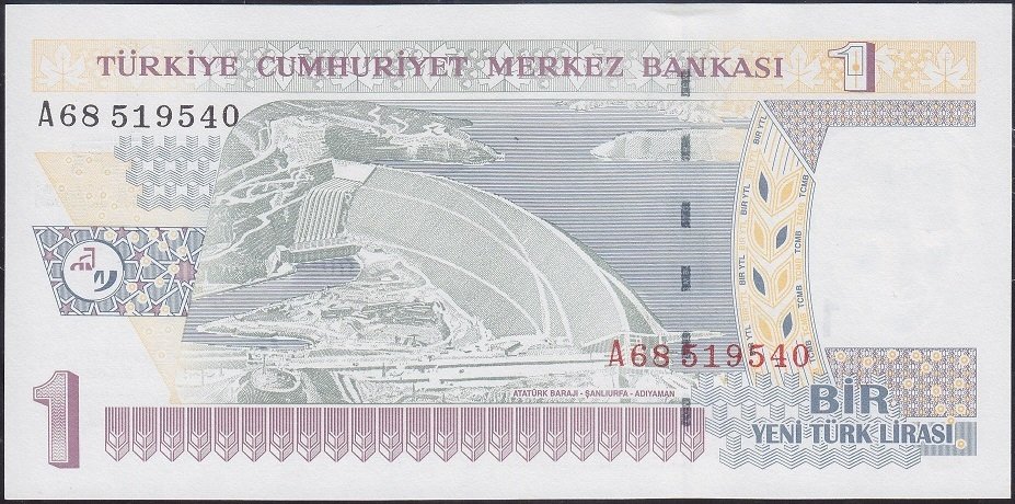 8.Emisyon 1 YTL A68 519540 Çil
