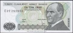7.Emisyon 2.Tertip 10 Lira E37 283955 Çil