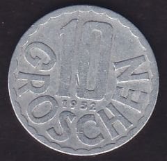 Avusturya 10 Groschen 1952