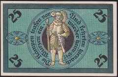 Almanya 25 Pfennig Notgeld 1921 Çil