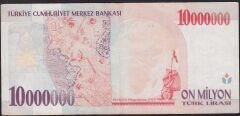 7.Emisyon 10.000.000 Lira D02 224829 Çok Temiz+