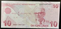 9.Emisyon 7.Tertip 10 Lira G001 Çil