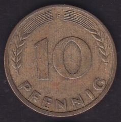 Almanya 10 Pfennig 1950 F