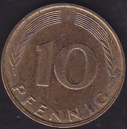 Almanya 10 Pfennig 1992 F