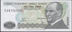 7.Emisyon 2.Tertip 10 Lira E34 752547 Çilaltı Çil