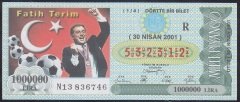2001 30 NİSAN ÇEYREK BİLET R SERİSİ - FATİH TERİM