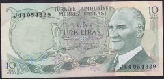 6.Emisyon 2.Tertip 10 Lira J44 054329 Çilaltı