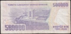 7.Emisyon 4.Tertip 500000 Lira L60 706916 Temiz