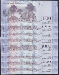 VENEZUELA 1000 BOLİVARES 2017 ÇİL SERİ TAKİPLİ (10 ADET)