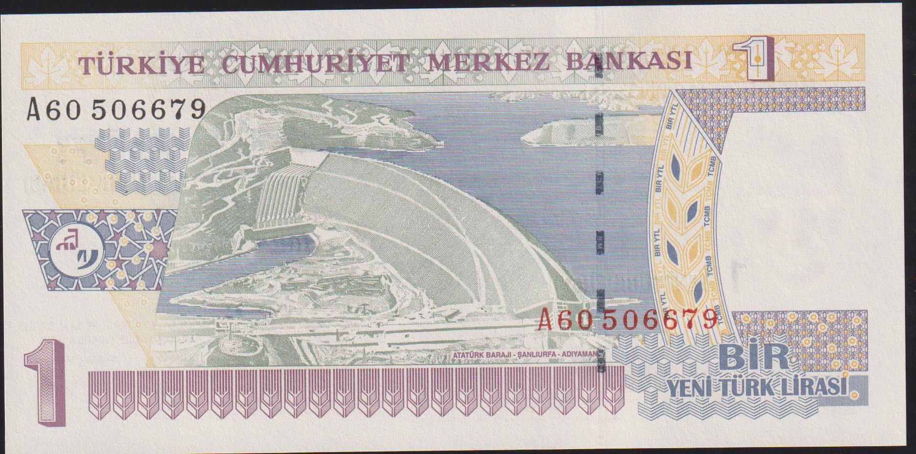 8.Emisyon 1 YTL A60 506679 Çil