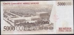 7.Emisyon 5.000.000 Lira K37 552511 Çok Temiz+