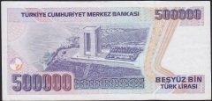7.Emisyon 3.Tertip 500000 Lira G43 352752 Çok Çok Temiz