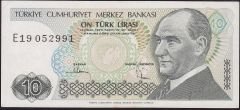 7.Emisyon 2.Tertip 10 Lira E19 05 2991 Çok Çok Temiz+