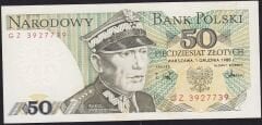 Polonya 50 Zloty 1988 Çilaltı Çil Pick 142c - 3927739