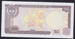 Kolombiya 50 Pesos Oro 1986 Çil Pick 425b