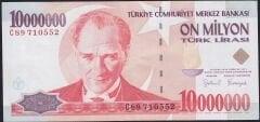 7.Emisyon 10.000.000 Lira C89 710552 Çok Çok Temiz