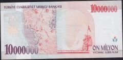 7.Emisyon 10.000.000 Lira C89 710552 Çok Çok Temiz
