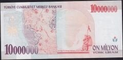 7.Emisyon 10000000 Lira C89 710552 Çok Çok Temiz