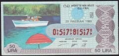 1980 29 Haziran Çeyrek Bilet - N Serisi