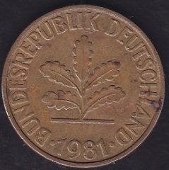 Almanya 10 Pfennig 1981 D
