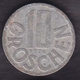 Avusturya 10 Groschen 1976